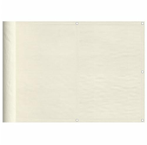 vidaXL Balkon Sichtschutz, Balkonbespannung mit Ösen Seil, Wasserfeste Balkonabdeckung, Balkonverkleidung für Balkon Terrasse, 75x800cm Creme 100% Polyester-Oxford