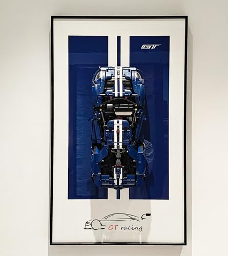 icuanuty Tableau d'affichage mural, pour Lego Technic Ford GT 2022 42154, échelle 1:12, peinture décorative pour adulte, pour voiture modèle Lego, cadeaux pour les amateurs de Lego, cadeau pour les