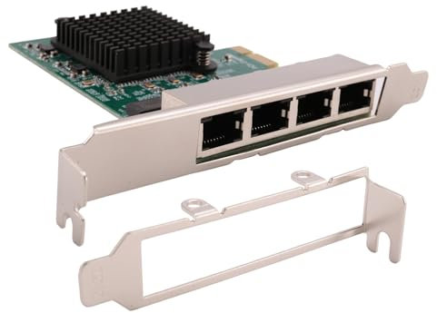 Yheonver Cartes réseau adaptateur réseau/Ethernet/LAN Carte réseau PCI-E Realtek RJ45 Internet Ethernet Gigabit Carte réseau 4 ports