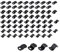 T Tulead Schwarze versetzte Leinwand-Clips, Bilderrahmen-Spiegel-Clips, Eisen, Z-Halterungen, 4 Größen, 1/2 Zoll, 1/4 Zoll, 3/8 Zoll, 1/8 Zoll
