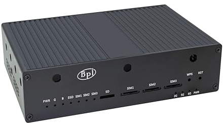 WayPonDEV Schwarzes Metallgehäuse für Banana Pi BPI-R4 Wireless Dual-Band WiFi Router Board OpenWRT, Metall Heat Shell für Banana Pi BPI-R4 MediaTek MT7988A (Filogic 880) Einzelplatinencomputer