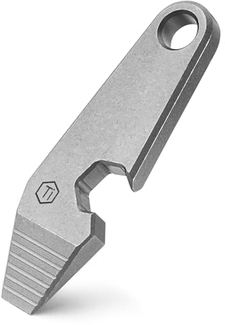 KeyUnity KR01 Titanium Prybar für Schlüssel,Robuster Schlüsselanhänger Prybar EDC Hebelstange Stemmeisen,Taschen Schlüsselanhänger Werkzeug Tragbares Multifunktionswerkzeug