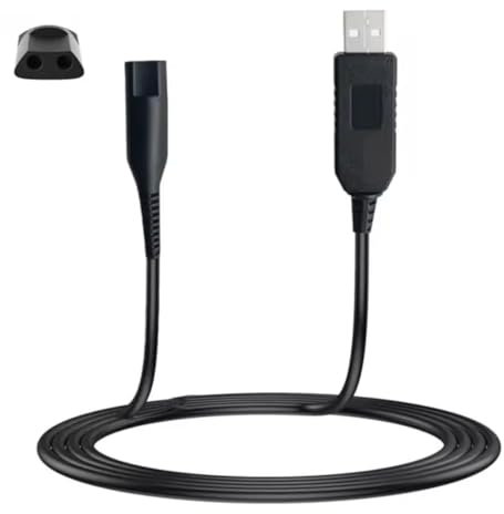 Ersatz USB Ladekabel 12V für Braun Elektrorasierer Serie 1/2/3/4/5/7/9, 370 3040S 310S 340S 720S-4 7865cc 9090cc, Epilator Silk-Epil 9, 5, 7