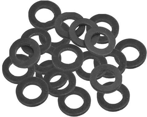 PATIKIL M15 Rubber Flat Washer, 20 Pack 15mm ID 23mm OD 2.5mm Thick Sealing Spacer Gasket Ring for Faucet Pipe Water Hose Fastener Bolt, Black