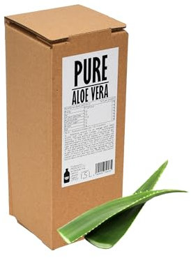 PRESSUICE Fresh Aloe Vera Juice not from concentrate | 1 carton 1.5 liters Vege Juices NFC | Pressed Aloe Vera Semi Sweet Drink | No added Sugar | Natural Sugar Free Press | Soft drinks