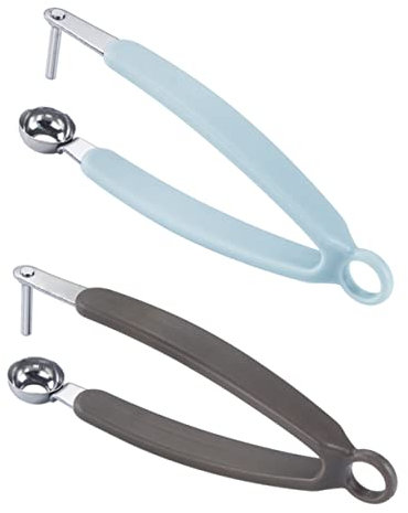 SHOWERORO 2pezzi Snocciolatore Ciliegie in Acciaio Resistente Strumento Pratico per Rimuovere Noccioli e Torsoli di Frutta Design Ergonomico e Maneggevole in Blu Lago