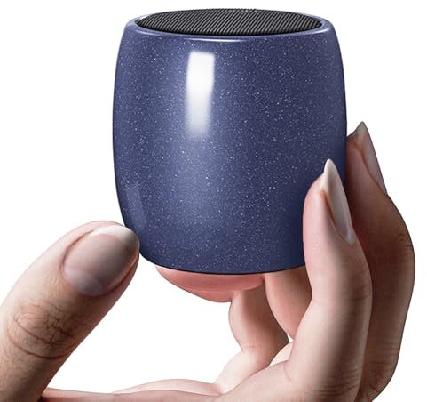 ZYMY Ultra-Portable Mini Bluetooth Speaker: Punchy Bass & 7H Playtime - IPX7 Waterproof Shower Speaker Small But Loud for Camping, Travel, Countryside Hikes - Blue