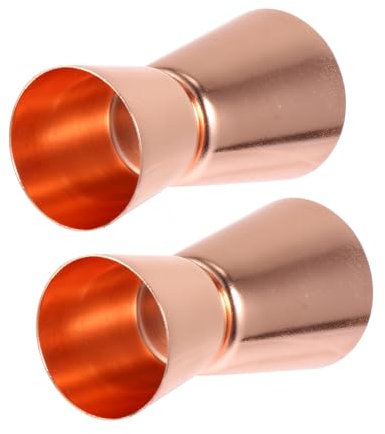 FELTECHELECTR 2stücke Edelstahlbecher Cocktail-doppelmessbecher Weinmessgerät Weinmessbecher Unzenmessbecher Roségold Für Zuhause Bar Party Charaktere