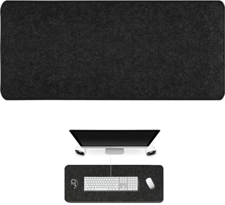 mauspad xxl Schreibtischunterlage Filz, 40x90cm - Filz Mauspad, Filzunterlage Schreibtisch,Mit Rutschfester,Geeignet für Büro und Homeoffice