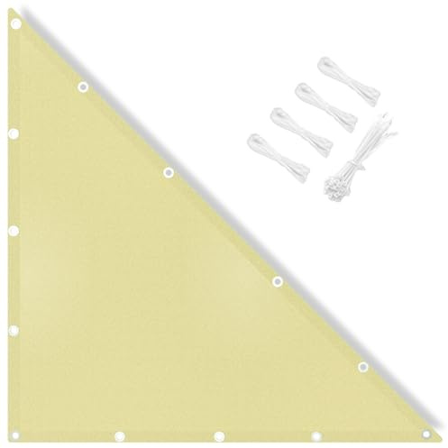 IOAOI Sonnensegel, wasserdicht, dreieckig, 3 x 3 x 4,24 m, 95 % UV-Schutz mit Seil, Sonnendach für Außenbereich, Garten, Terrasse, Hof, Rasen, Pergola, Unterstand