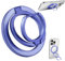Magnetic Phone Ring Holder for MagSafe 360 Rotating Finger Grips Stand Adjustable Dual-Sided Magnet Expanding Loop Kickstand with Iron Plate for Car Mount iPhone 16 15 14 13 12 Pro Max Plus Galaxy