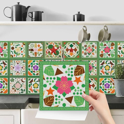 Adesivi Per Piastrelle Cucina Fiori Rosa Decorazione Mura Pvc Impermeabili Spogliabile E Incollabile Adesive Piastrelle Per Cucina Bagno Tavolo Scale Decorazione