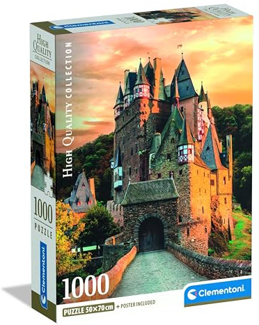 Clementoni Burg Eltz im Sonnenuntergang Puzzle 1000 Teile | Puzzle Erwachsene in 70 x 50 cm - Puzzle Erwachsene anspruchsvoll von Clementoni 37109