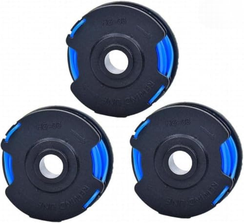 Lot de 3 bobines de fil de rechange pour coupe-bordure Wolf GT840 GT850 GT-F10 à partir de l'année de construction 2013 9306821 2 x 5 m Ø 1,6 mm
