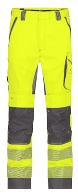 DASSY® Chicago DASSY® Chicago Warnschutzhose mit Kniepolstertaschen - Größe 42 - NEONGELB/DUNKELBLAU