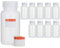 Octopus 10x 1000 ml bouteilles à col large en LDPE avec bouchon à vis, bouteilles vides de 1 litre de produits chimiques, bouteilles de laboratoire avec couvercle comme récipient de stockage