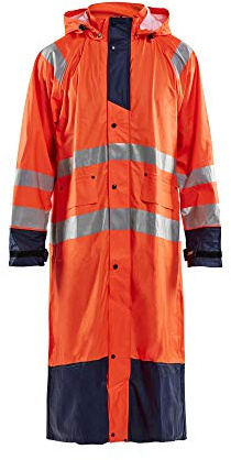 Blakläder 432520005389M Warn-Regenmantel Level 1 Größe in Orange/marineblau, M