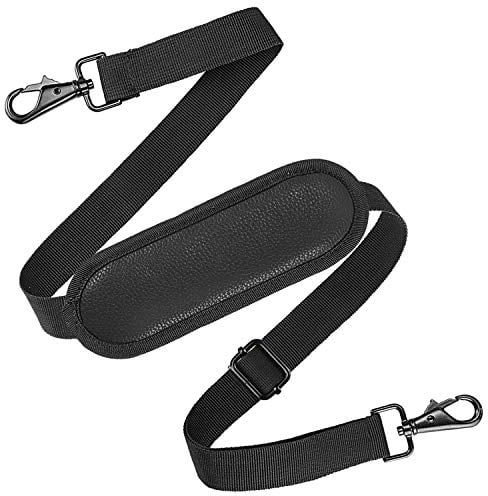 YOUSHARES Tragegurt Schultergurt für Taschen Ersatz Schultergurt Pet Carrier Strap Verstellbarer Gürtel mit Metall-Karabinerhaken für Gepäck Seesäcke Computertaschen Laptop-Tasche, Schwarz
