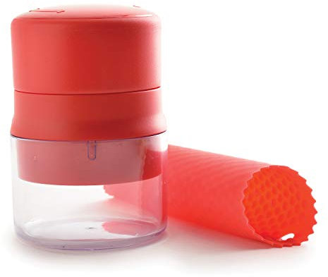 Norpro 1151 Twist N' Mince mit Knoblauchschäler, rot