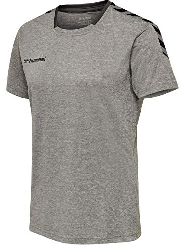 HUMMEL Damen Hmlauthentic Poly Jersey Woman S/S Trikot, Grey Melange, XL EU