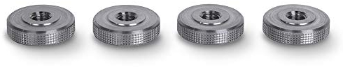 PrecisionGeek Dado Zigrinato/Adattatore Femmina Dado di Bloccaggio Per Rotella Zigrinata Acciaio Inossidabile M6 x 5mm - 4 pz