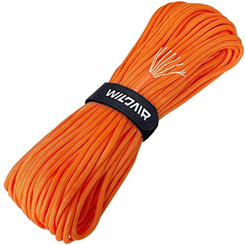 Paracord Lanyard Parachute Cord-7 triple strands 100FT Outdoor Camping (Orange)