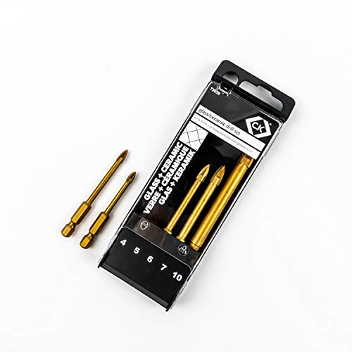 C.K T3059 Juego de 5 brocas de cristal y cerámica