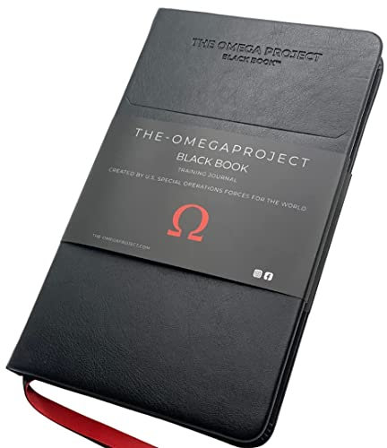 The-OmegaProject Black book, training journal, created by special operations forces, elite training planner, leather activity tracker book, exercise journal
