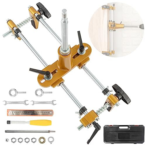 IRONWALLS Door Lock Hole Opener Kit, Lock Mortise for Wooden Doors with 3PCS Tungsten Steel Cutter Blade, Mortising Jig Tool Hole Saw Door Opener, Compatible with Angle Grinder & Electric Hand Drill