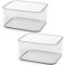 TIENDA EURASIA - Pack de 2 Bandejas Organizadoras, Caja Organizadora Transparente, Organizadores Apilables, Caja Almacenaje Plastico Transparente para Cajones, Baño, Cocina(18 x 14 x 9 cm)