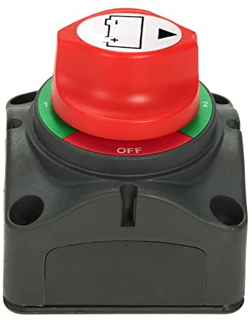 ERYUE Selector de batería dual 12V / 24V Interruptor principal 300A Interruptor principal Selector de interruptor de 4 posiciones para coche RV barco,Interruptor de desconexión del aislamiento de la b