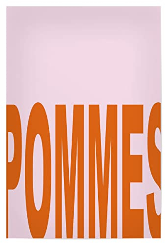 artboxONE Poster 30x20 cm Typografie Pommes Frites yes hochwertiger Design Kunstdruck - Bild Pommes Essen Food