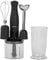 Petra Mixeur Plongeant & Batteur Électrique 3-en-1 350W, Set avec Fouet/Hachoir/2 Bols (700ml + 500ml) sans BPA, Lames Inox 2 Vitesses, Base de Rangement Compacte, Noir