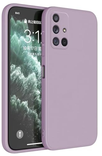 Topme Handyhülle Hülle Fur Samsung Galaxy A71 4G (6.7 Inches) Case Schutzhülle, Hautschutz Aus TPU Silikonhülle - Gras lila