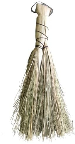 MILAUR Mini Khajur Ki Pooja Jhadu 12 Inch/Broom for Home Temple/Mandir/Pooja Ghar jhadu Unique Handcrafted Ecofriendly Dates Dry Grass Broom for Home Garden Outdoor Floor Area Cleaning (Natural)