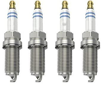 Toiumops Zündkerzen für Mercedes C/CLK CLC E/G/Klasse W203 W204 1,8–5,5 l, 4 Stück Platin-Zündkerzen 0242240619, FR6MPP332