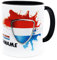 Niederlande Nederland Tasse mit Name personalisiert Netherlands Wappen niederländische Flagge Fahnen Fanartikel Produkte 2025 Becher Geschenk Mann Mok Beker Geburtstag Fussball Produkt Keramik 330 ml