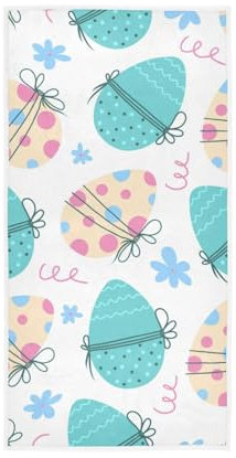Yuiboo Dekorative Küchenhandtücher, bunt, Frohe Ostern, Waschlappen, 76,2 x 38,1 cm, Handtücher für Badezimmer, Bauernhaus, Mikrofaser, Yoga-Handtuch