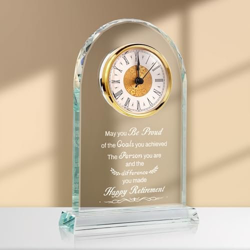 Hiziwimi Glasuhr Souvenir Geschenk (Glücklicher Ruhestand)