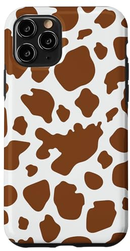 iPhone 11 Pro Brown Cow Print Pattern Case