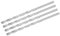 sourcing map Lot de 4 forets hélicoïdaux de 9,5 mm, à tige droite en acier rapide, extra long, 250 mm de long, pour bois, plastique, aluminium