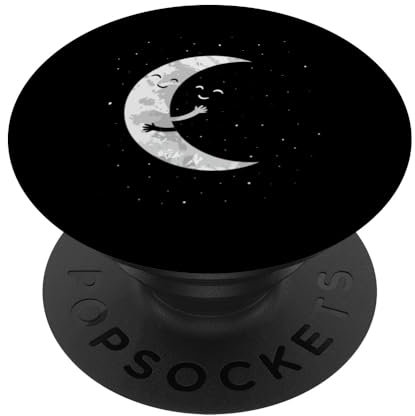Mond und Universum lieben den Weltraum, Yoga-Meditationsdesign PopSockets Klebender PopGrip
