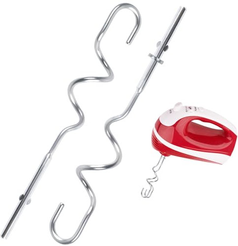 Maxqzin Dough Hooks for Hand Mixer Hand Mixer Dough Hooks Hand Mixer Attachments Stainless Steel Dough Hooks Compatible with KitchenAid Dough Hook Whisk Attachment for Kitchen 2 Pack