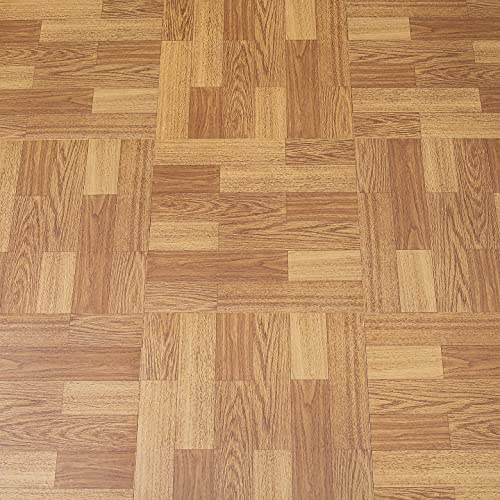 Self Adhesive Floor Planks Tile Vinyl Flooring Peel and Stick Floor Tiles | Wood Effect Floor Tiles Self Adhesive, Stick On Floor Tiles for Kitchen Living Room Bathroom, 30X30cm 20pcs