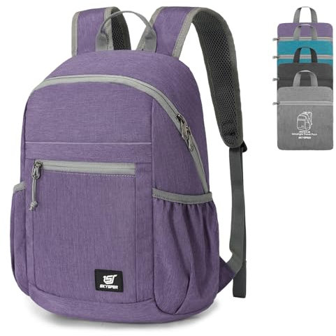 SKYSPER Anti Theft Hiking Backpack, 18L RFID Packable Travel Daypack. Lightweight Foldable Rucksack for Walking Daytrip