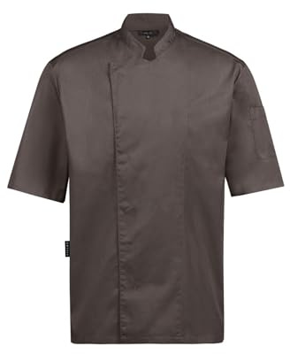 GREIFF Gastro Cuisine Herren Kochjacke Kurzarm Regular, Bekleidungsgröße: M, Farbe: Taupe