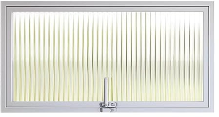 Finestra A Battente Girevole Finestra girevole a 360°, finestra di ventilazione con telaio in lega di alluminio e vetro temperato, adatta per bagni, scantinati e cucine.(Changhong Glass,50x30 cm)