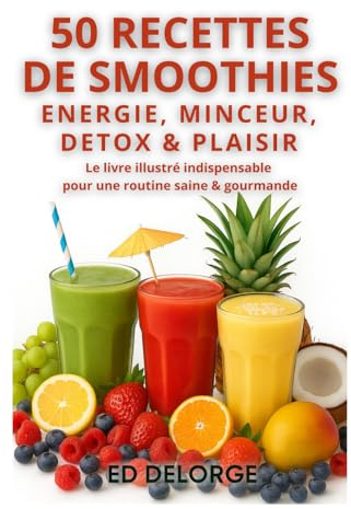 50 Recettes de Smoothies Santé : Énergie, Minceur, Détox & Plaisir – Le Livre Illustré Indispensable pour une Routine Saine & Gourmande: Smoothies ... conseils, routines, et idées originales