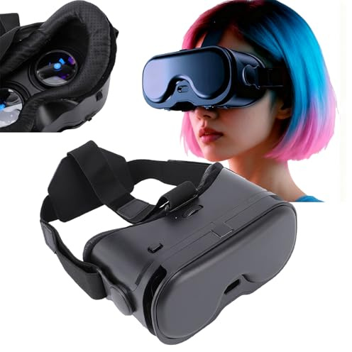 LICAEVEY 3D-VR-Brillen-Headset, 120° Sichtfeld, Verstellbares Anti-Blaulicht mit Bluetooth-Controller, Kompatible 5–7-Zoll-Smartphones für Filme, Spiele, Virtuelle Touren