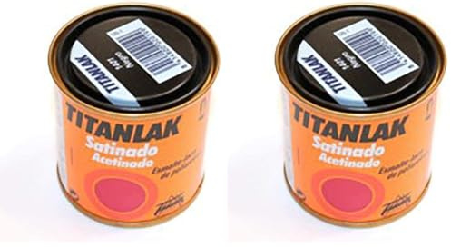 Titanlak Esmalte Laca sintética Satinado Negro 125 ml (Paquete de 2)